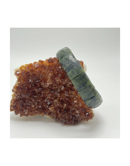 Sertifikalı Yeşim Doğal Taş Roleks Bileklik