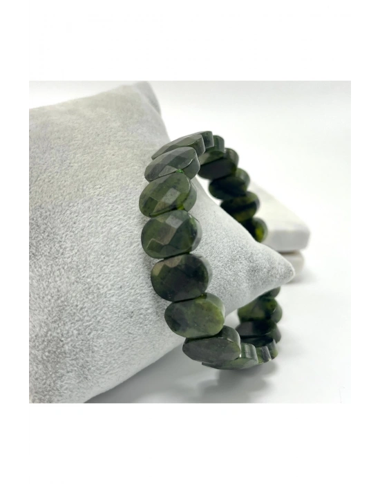 Sertifikalı Yeşim Doğal Taş Roleks Bileklik