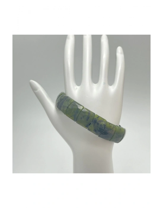 Sertifikalı Yeşim Doğal Taş Roleks Bileklik