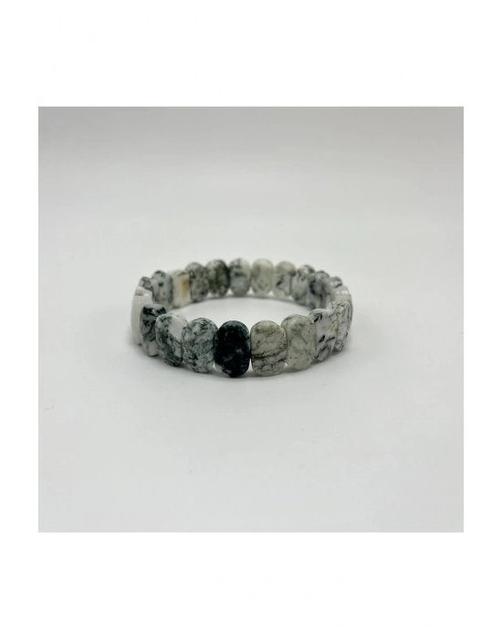 Sertifikalı Yosunlu Akik Doğal Taş Roleks Bileklik