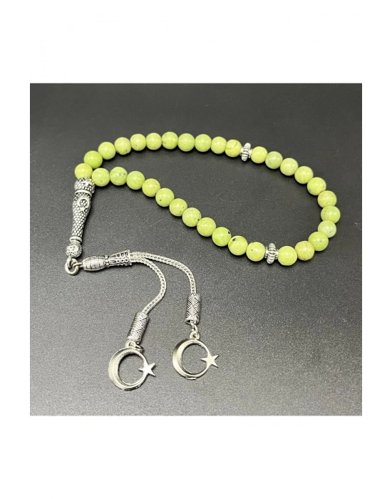 Yeşim 8mm 33lük Doğal Taş Tesbih
