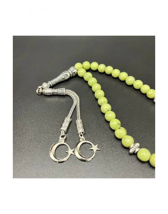 Yeşim 8mm 33lük Doğal Taş Tesbih