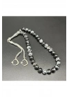 Karlı Obsidyen 8mm 33lük Doğal Taş Tesbih