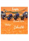 Sertifikalı 6mm Ipli Lapis Lazuli Ayarlanabilir Ölçü Doğal Taş Bileklik