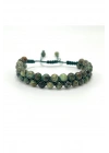 SERTİFİKALI Afrika Turkuaz (Firuze) Çift Sıra Doğal Taş Makrome Bileklik Ayarlanabilir Ölçü