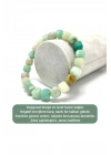 SERTİFİKALI Amazonit Küp Kesim Lastikli Doğal Taş Bileklik 8 mm