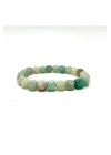 SERTİFİKALI Amazonit Küp Kesim Lastikli Doğal Taş Bileklik 8 mm