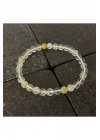 SERTİFİKALI Beyaz Topaz 6mm Doğal Taş Bileklik