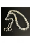 Sertifikalı Beyaz Topaz 8mm 33lük Doğal Taş Tesbih