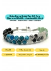 SERTİFİKALI Boğa Burcu Doğal Taş Çift Sıra Makrome Bileklik