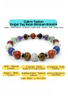 Sertifikalı Çakra Taşları Doğal Taş Misinalı Bileklik 8mm