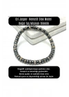 SERTİFİKALI Gri Jasper - Hematit Disk Model Doğal Taş Misinalı Bileklik