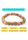 Sertifikalı Güneş Taşı 8mm Elastik Misinalı Doğal Taş Bileklik