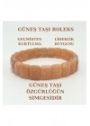 Sertifikalı Güneş Taşı Doğal Taş Roleks Bileklik