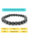 Sertifikalı Hematit 8mm Elastik Misinalı Doğal Taş Bileklik