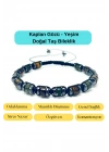 Sertifikalı Kaplan Gözü - Yeşim Doğal Taş Bileklik  Ayarlanabiilir Ölçü