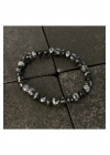 SERTİFİKALI Karlı Obsidyen  6mm Doğal Taş Bileklik