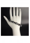 SERTİFİKALI Karlı Obsidyen Hematit Ayarlanabilir Ölçü Unisex Doğal Taş Bileklik