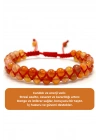 SERTİFİKALI Karnelyan Akik Çift Sıra Doğal Taş Makrome Bileklik Ayarlanabilir Ölçü