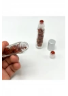 Sertifikalı Kırmızı Akik Doğal Taş Esans Şişesi ve Roller Masaj Aleti 10ml