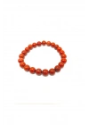 Sertifikalı Kırmızı Jasper 8mm Elastik Misinalı Doğal Taş Bileklik