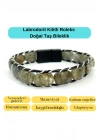 Sertifikalı Labrodorit Kilit Kapama Roleks Doğal Taş Deri Bileklik