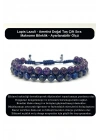 SERTİFİKALI Lapis Lazuli - Ametist Doğal Taş Çift Sıra Makrome Bileklik