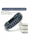Sertifikalı Lapis Lazuli Taşı Erkek Bileklik – Çelik Kilitli, Doğal Taş Tasarım, Şık ve Özgün