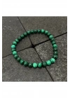 SERTİFİKALI Malakit 6mm Doğal Taş Bileklik