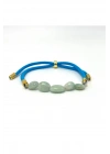 Sertifikalı Natural Amazonit Doğal Taş Makrome Bileklik Ayarlanabilir Ölçü