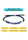 Sertifikalı Natural Lapis Lazuli Doğal Taş Makrome Bileklik Ayarlanabilir Ölçü