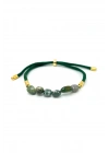 Sertifikalı Natural Yosunlu Akik Doğal Taş Makrome Bileklik Ayarlanabilir Ölçü