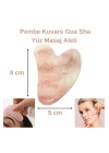 Sertifikalı Pembe Kuvars 1. Sınıf Kalite Gua Sha Doğal Taş Masaj Aleti