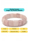 Sertifikalı Pembe Kuvars Doğal Taş Roleks Bileklik