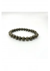 SERTİFİKALI Pirit Doğal Taş Misinalı Bileklik 8mm