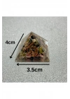 Sertifikalı Renkli Turmalin Orgonit Piramit 4x3.5 Cm 35 gr