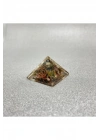 Sertifikalı Renkli Turmalin Orgonit Piramit 4x3.5 Cm 35 gr