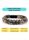 Sertifikalı Rodanit Kilit Kapama Roleks Doğal Taş Deri Bileklik