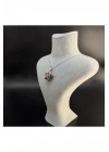 Sertifikalı Rodanit Yıldız Model Doğal Taş Kolye (Kararmama Garantili)