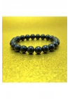 Sertifikalı Shungite 8mm Elastik Misinalı Doğal Taş Bileklik