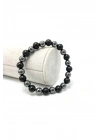 Sertifikalı Shungite ve Hematit Doğal Taş Misinalı Bileklik 8mm