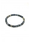 SERTİFİKALI Sodalit - Hematit Disk Model Doğal Taş Misinalı Bileklik