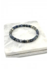 SERTİFİKALI Sodalit - Hematit Disk Model Doğal Taş Misinalı Bileklik