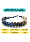 SERTİFİKALI Terazi Burcu Doğal Taş Çift Sıra Makrome Bileklik