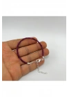 SERTİFİKALI Yakut 2mm 925 Ayar Gümüş Doğal Taş Bileklik Uzatma Zincirli