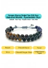SERTİFİKALI Yengeç Burcu Doğal Taş Çift Sıra Makrome Bileklik