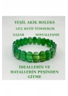 Sertifikalı Yeşil Akik Doğal Taş Roleks Bileklik
