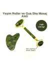 Sertifikalı Yeşim Roller ve Gua Sha Doğal Taş Masaj Aleti Takım