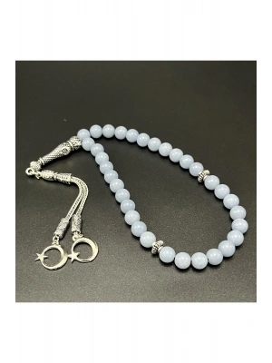 Anjelit 8mm 33lük Doğal Taş Tesbih