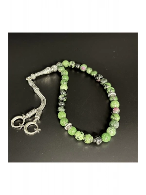 Anyolit 8mm 33lük Doğal Taş Tesbih